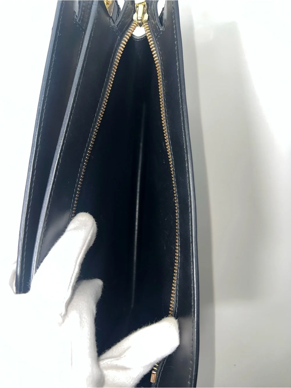 Louis Vuitton Vintage Black Epi Leather Enghien Crossbody Shoulder Clutch Bag